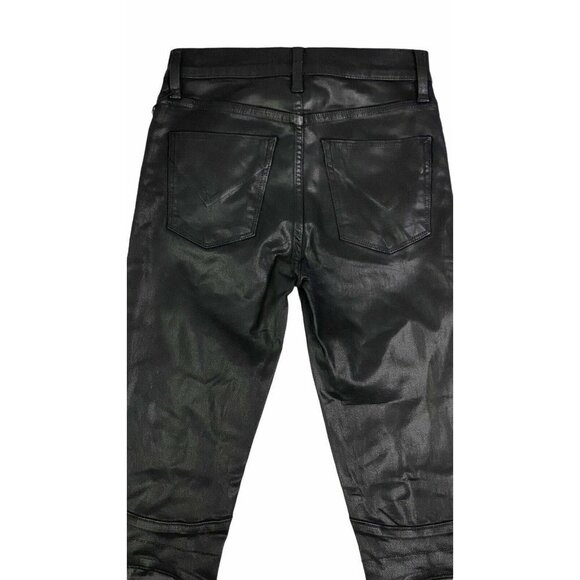 Hudson Los Angeles‎ Womens Black Coated Zipper Pock - Picture 6 of 10